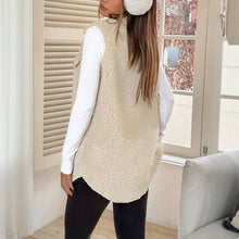 Load image into Gallery viewer, Wool-Like Sleeveless Vest with Lapel
