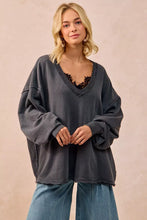 Load image into Gallery viewer, BiBi Mineral Washed French Terry Oversized Sweatshirt
