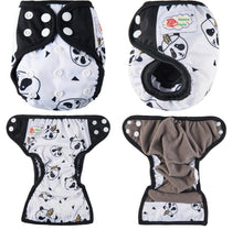 Load image into Gallery viewer, Newborn Pocket Diaper Cloth Diapers Bamboo Charcoal Inner Waterproof PUL Outer Double Gussets Nappies for Baby
