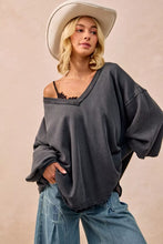 Load image into Gallery viewer, BiBi Mineral Washed French Terry Oversized Sweatshirt
