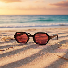 Load image into Gallery viewer, Polygonal Small-Frame Sunglasses – Hexagonal Unisex UV Protection
