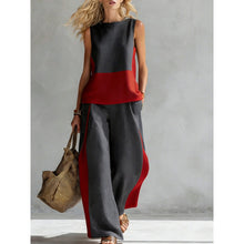 Load image into Gallery viewer, Printed Retro Sleeveless Top &amp; Wide-Leg Pants Set | 12 Prints S–5XL
