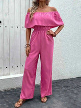 Load image into Gallery viewer, Perfee Off-Shoulder : Wide Leg Jumpsuit
