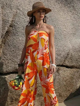 Load image into Gallery viewer, Wide Leg Jumpsuit - Tied Printed Tube
