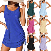 Load image into Gallery viewer, Women's Sleeveless Drawstring Hollow-Out Mini Dress
