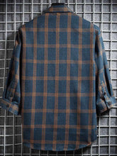 Load image into Gallery viewer, Men's Plus Size Casual Plaid 3/4 Sleeve Shirt
