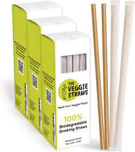 Load image into Gallery viewer, 300 Individually Wrapped Eco-Friendly Drinking Straws, 8.25" Long, 6mm Diameter

