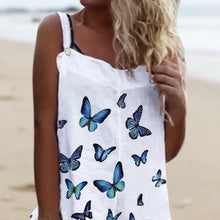 Load image into Gallery viewer, Women's Butterfly Print Overalls – Sleeveless Loose Fit Suspender Pants
