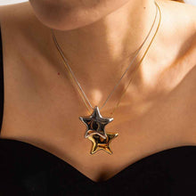 Load image into Gallery viewer, 18K Gold-plated Star Necklace Jewelry - Stainless Steel Five-pointed Star Design
