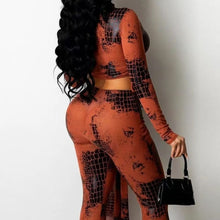 Load image into Gallery viewer, Ladies' Fashion Scale Printed Autumn Winter Pants Set
