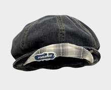 Load image into Gallery viewer, Double-Brim Turned-Up Denim Beret – Breathable Cotton Hat for Women
