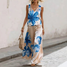 Load image into Gallery viewer, Women's Sleeveless Floral Printed Vest &amp; Pants Two-Piece Set
