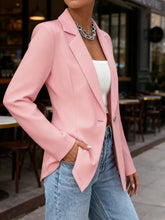 Load image into Gallery viewer, Women's Slim Fit Lapel Collar Long-Sleeve Blazer – Waist-Cinched
