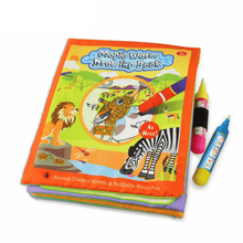 Load image into Gallery viewer, Modern Coloring Magic Water Drawing Book With Pen For Kids and Baby Educational Toy Animals Painting Writing Doodle Cloth Book Kids Drawing Board
