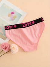 Load image into Gallery viewer, Soft Touch 6-Pack Seamless Bikini Briefs for Women – Colorful Drop Waist Cotton Panties with Stretch Fit &amp; Alphabet Print – Women&#39;s Everyday Lingerie &amp; Underwear Essentials for Summer
