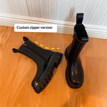 Load image into Gallery viewer, Women’s British-Style Mid-Calf Thick-Soled Leather Boots
