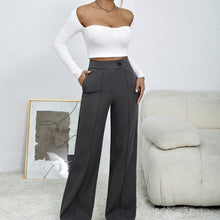 Load image into Gallery viewer, Ladies' Solid Color Loose Wide Leg Straight Leg Pants
