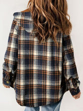 Load image into Gallery viewer, Plaid Snap Down Plush Hooded Jacket Soft &amp; Warm Women Outerwear Cozy And Comfortable Jacket
