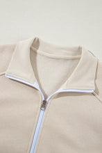 Load image into Gallery viewer, Solid Zip-Up Jacket and Drawstring Pants Set
