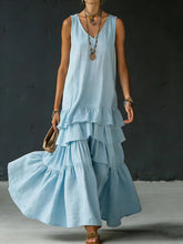Load image into Gallery viewer, Women's Ice Silk Sleeveless Loose Maxi Dress – 6 Colors S–5XL
