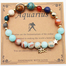 Load image into Gallery viewer, Twelve Constellations Bracelets - Natural Stone Beaded Bracelets with Eight Planet Designs
