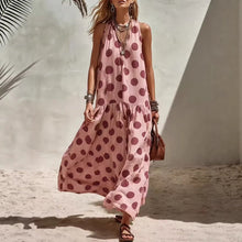 Load image into Gallery viewer, Women's Digital Print Short Sleeve Loose Maxi Dress – Knit Fabric
