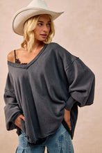 Load image into Gallery viewer, BiBi Mineral Washed French Terry Oversized Sweatshirt
