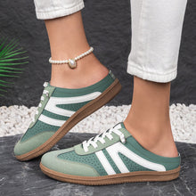 Load image into Gallery viewer, Women's Slip-On Half Slipper Sneakers | Color-Block Striped Casual Shoes in 3 Colors | EU 36–43
