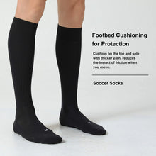 Load image into Gallery viewer, CS CELERSPORT 2/3 Pack Soccer Softball Baseball Socks for Youth Kids Adult Multi-Sport Compression Socks X-Small Black (2 Pack) - # BOAA11810003
