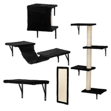 Load image into Gallery viewer, Wall-Mounted Cat Condo &amp; Climbing Tower – Space-Saving, Sturdy &amp; Fun for Multiple Cats
