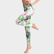 Load image into Gallery viewer, 💜 Marble Print High-Waist Yoga Leggings – Sculpted Fit in Bold Purple
