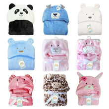Load image into Gallery viewer, Baby Cartoon Hooded Towel Sleepwear Unique Soft Comfortable Bath Towel Elegant Babies Warm Indoor Cute Bathrobes
