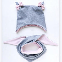 Load image into Gallery viewer, Baby Cotton Hat  Autumn Winter Children Scarf Hat Sets  Bowknot Ear Baby Girl Boy Warm Beanies Cap Neck Warmer Scarf Fleece Balaclava Hood Ski Mask Cold Weather Face Mask Neck Warmer Winter Nose Warmer
