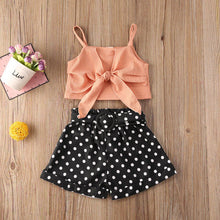 Load image into Gallery viewer, Baby Girl Summer Bowknot Crop Top &amp; Polka Dot Shorts - # BAAA51210058 &amp; GIAA212310022

