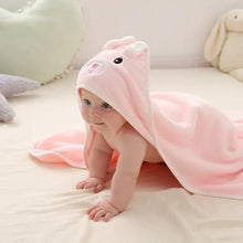 Load image into Gallery viewer, Baby Hooded Bath Towels Cartoon Animal Newborn Soft Towel Blanket Toddler Bathrobe Warm Sleeping Swaddle Wrap for Boys Girls
