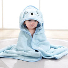 Load image into Gallery viewer, Baby Hooded Bath Towels Cartoon Animal Newborn Soft Towel Blanket Toddler Bathrobe Warm Sleeping Swaddle Wrap for Boys Girls
