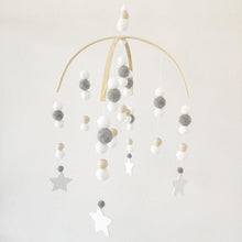 Load image into Gallery viewer, Baby Nordic Wooden Beads Wind Chimes with Wool Balls Nursery Mobile Crib Bed Bell Baby Bedroom Ceiling Wooden Beads Wind Chime Hanging Newborn Baby Bed Hanging Wind-bell Crib Tent Kids Room Decorations Ornaments
