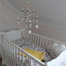 Load image into Gallery viewer, Baby Nordic Wooden Beads Wind Chimes with Wool Balls Nursery Mobile Crib Bed Bell Baby Bedroom Ceiling Wooden Beads Wind Chime Hanging Newborn Baby Bed Hanging Wind-bell Crib Tent Kids Room Decorations Ornaments
