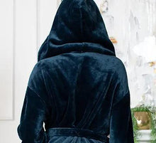 Load image into Gallery viewer, Women’s Plush Hooded Robe - Spa-Worthy Comfort at Home
