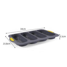 Load image into Gallery viewer, Baking Mold Food Grade 4 Grids Baguettes Silicone Mould Tray Anti-scalding Non-stick Bread Cake Molds Kitchen Tool Accessories Mold For Bread Baking  Loaves Bake Mold Loaf Muffin Pan Kitchen Baking Tools
