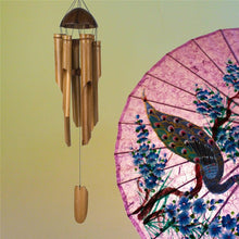 Load image into Gallery viewer, Bamboo Wind Chime Handmade Indoor Outdoor Wall Hanging Wind Chimes Decorations Garden Hanging Decorations Remembrance Condolence Sympathy Gift Wind Chime
