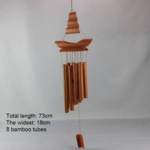 Load image into Gallery viewer, Bamboo Wind Chimes Pendant Balcony Outdoor Yard Garden Home Handmade Craft Wind Chimes With Rotating Hook Outdoor Decor Wind Chimes for Garden Patio Yard Home Antique Tubes Bell Handmade Wind Chime Wall Hanging Crafts Gift
