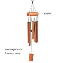 Load image into Gallery viewer, Bamboo Wind Chimes Pendant Balcony Outdoor Yard Garden Home Handmade Craft Wind Chimes With Rotating Hook Outdoor Decor Wind Chimes for Garden Patio Yard Home Antique Tubes Bell Handmade Wind Chime Wall Hanging Crafts Gift
