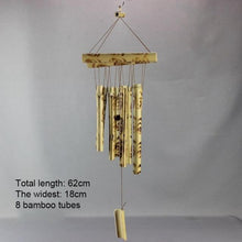 Load image into Gallery viewer, Bamboo Wind Chimes Pendant Balcony Outdoor Yard Garden Home Handmade Craft Wind Chimes With Rotating Hook Outdoor Decor Wind Chimes for Garden Patio Yard Home Antique Tubes Bell Handmade Wind Chime Wall Hanging Crafts Gift
