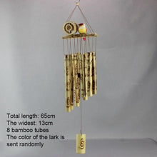 Load image into Gallery viewer, Bamboo Wind Chimes Pendant Balcony Outdoor Yard Garden Home Handmade Craft Wind Chimes With Rotating Hook Outdoor Decor Wind Chimes for Garden Patio Yard Home Antique Tubes Bell Handmade Wind Chime Wall Hanging Crafts Gift
