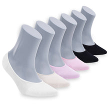 Load image into Gallery viewer, Women's Bamboo No Show Invisible Socks 6-Pack - 612
