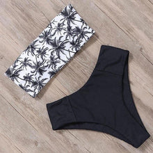 Load image into Gallery viewer, Bandage Bikini Swimwear Women Swimsuit High Waist Bikini Set Bathing Suit Push Up Women's Spaghetti Strap Bandeau Lace Up High Waist 2PCS Bikini Set
