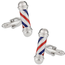 Load image into Gallery viewer, Barber Pole Cufflinks
