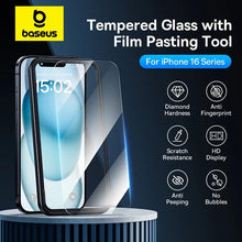 Load image into Gallery viewer, Baseus Tempered Glass for iPhone 16 Pro Max Plus Screen Protector for iPhone 15 14 13 12 11 Pro Max Clear Edge Anti-Peeping Film
