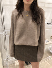 Load image into Gallery viewer, Basic Woolen Loose Round Neck Sweater | For Women (One) - # GIAA23210007
